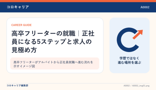 高卒フリーターの就職|正社員になる5ステップと求人の見極め方