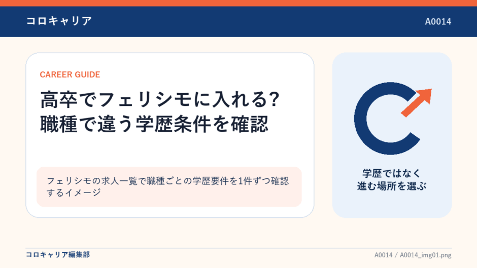 フェリシモの求人一覧で職種ごとの学歴要件を1件ずつ確認するイメージ