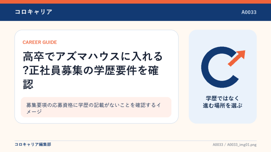 募集要項の応募資格に学歴の記載がないことを確認するイメージ