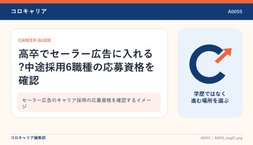 高卒でセーラー広告に入れる?中途採用6職種の応募資格を確認