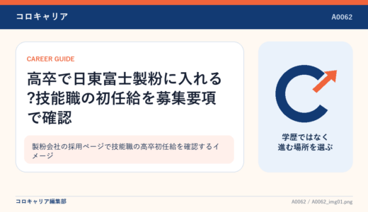 高卒で日東富士製粉に入れる?技能職の初任給を募集要項で確認
