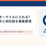 商社の募集要項で応募資格の学歴条件を確認するイメージ
