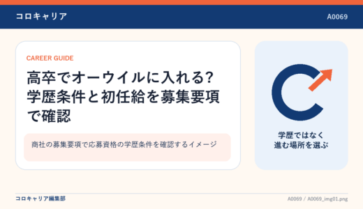 高卒でオーウイルに入れる?学歴条件と初任給を募集要項で確認