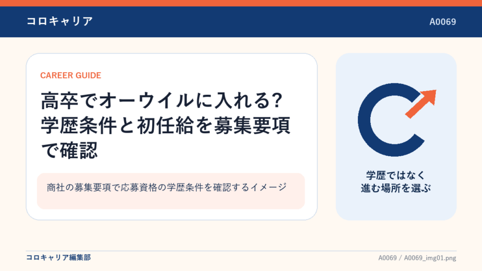 商社の募集要項で応募資格の学歴条件を確認するイメージ