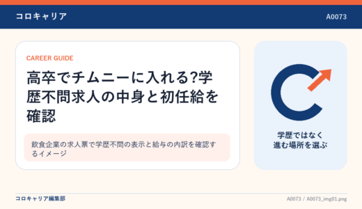 高卒でチムニーに入れる?学歴不問求人の中身と初任給を確認