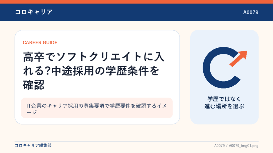 IT企業のキャリア採用の募集要項で学歴要件を確認するイメージ