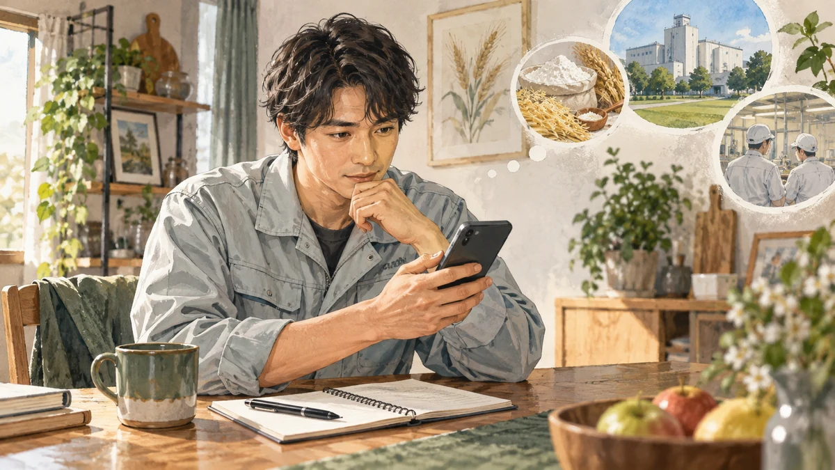 食品メーカーの募集要項で高卒の応募資格と初任給の区分を確認するイメージ