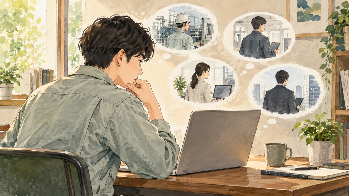 計測機器メーカーのキャリア採用で職種ごとの学歴条件を見比べるイメージ