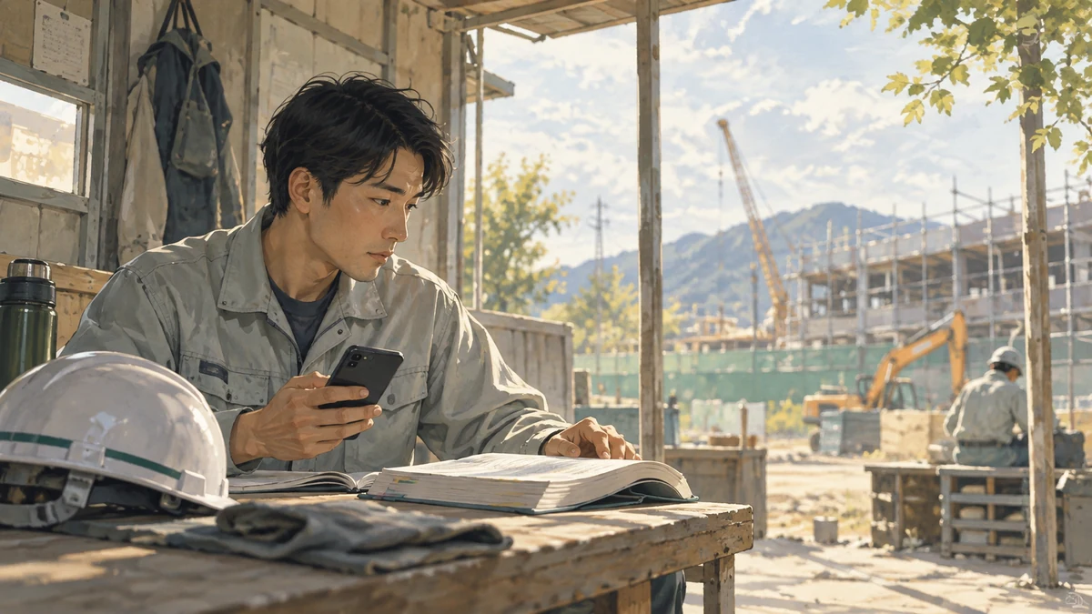 施工管理の資格取得で企業への入口を開くイメージ