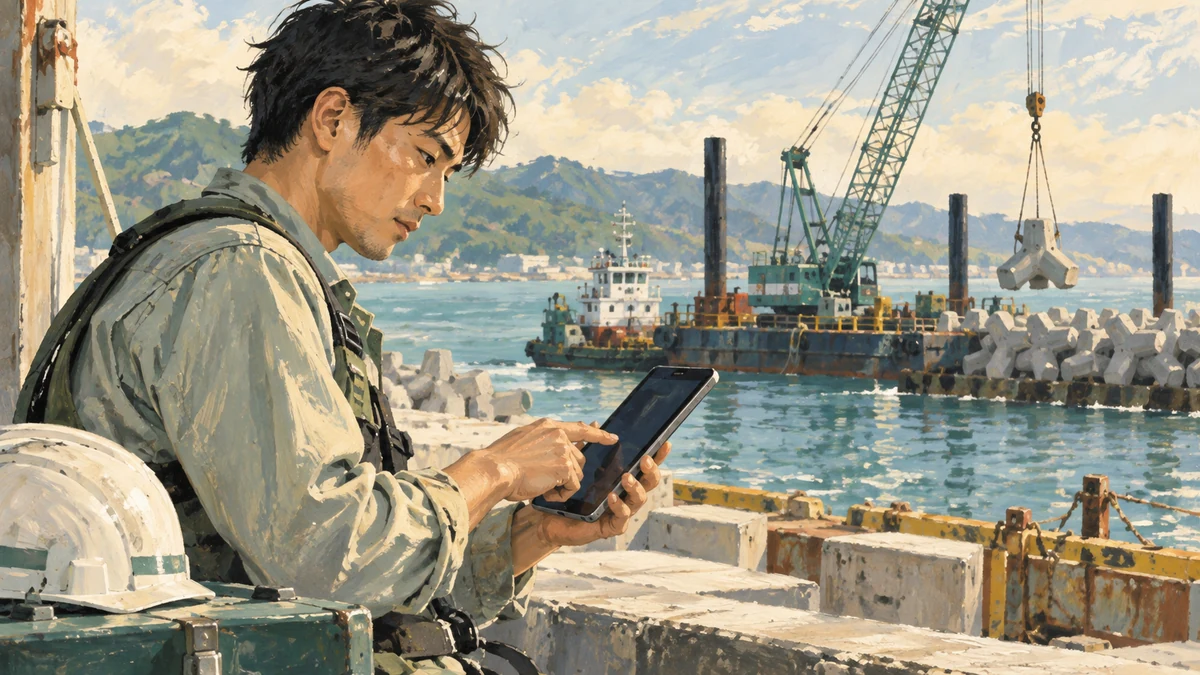 海洋土木の会社の募集要項で初任給の学歴区分を確認するイメージ