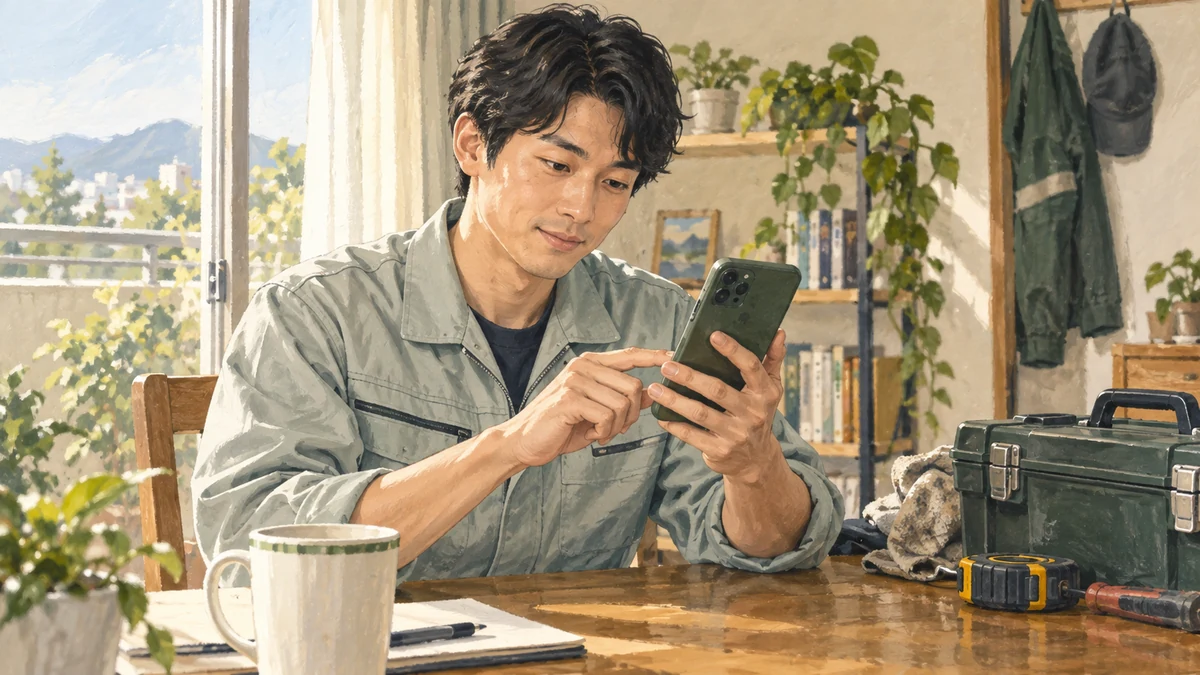 設備工事会社の募集要項で初任給の学歴区分を確認するイメージ