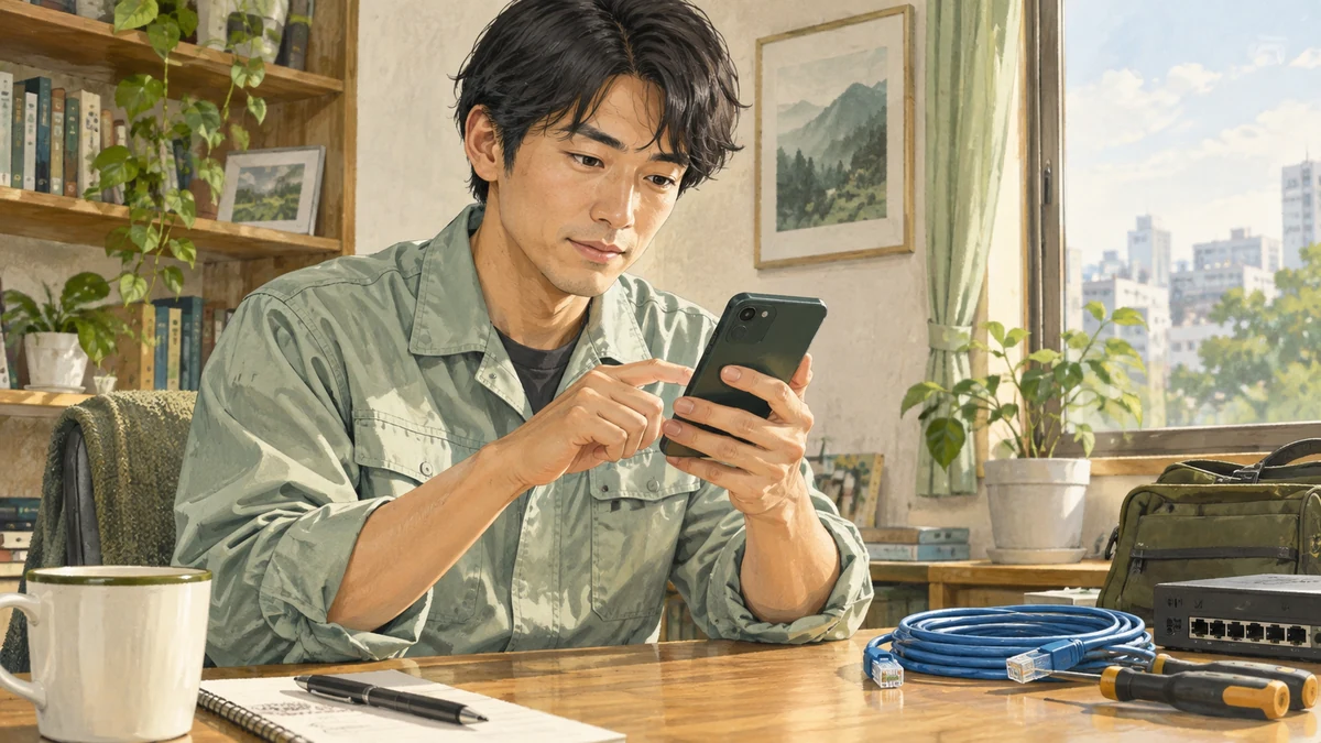 通信設備会社の募集要項で初任給の学歴区分を確認するイメージ