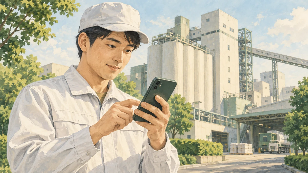製粉会社の採用ページで技能職の高卒初任給を確認するイメージ