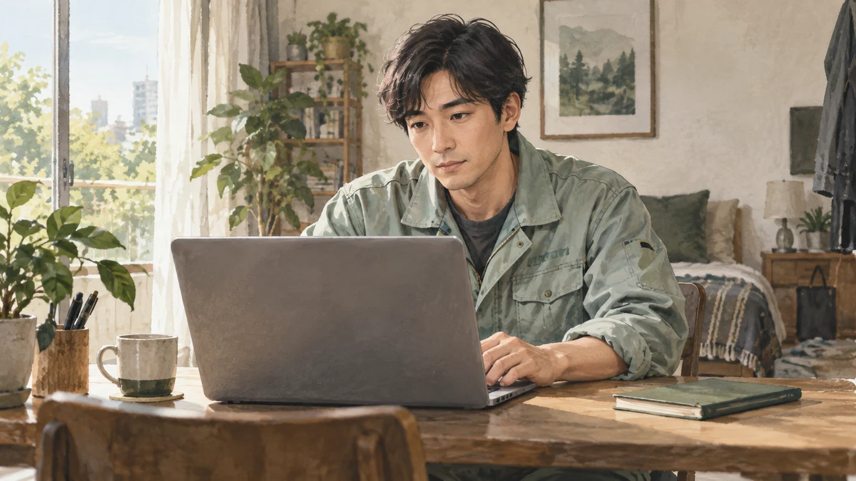 企業の採用ページで募集状況を確認するイメージ