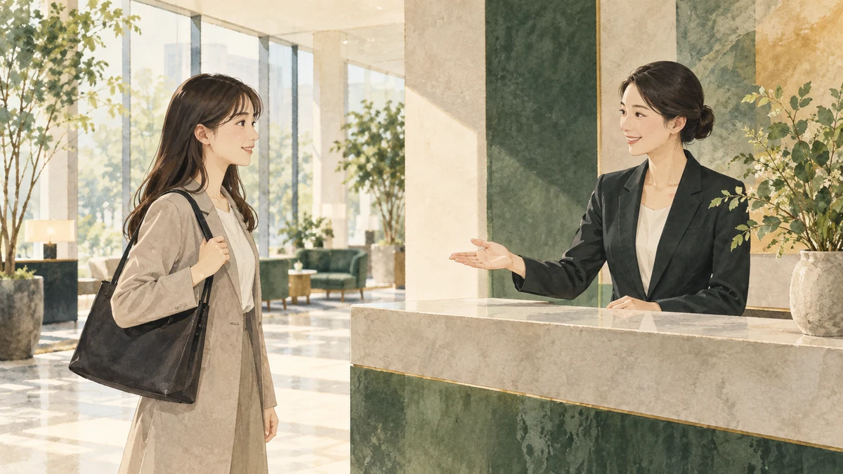 働く場所を見学する女性のイメージ