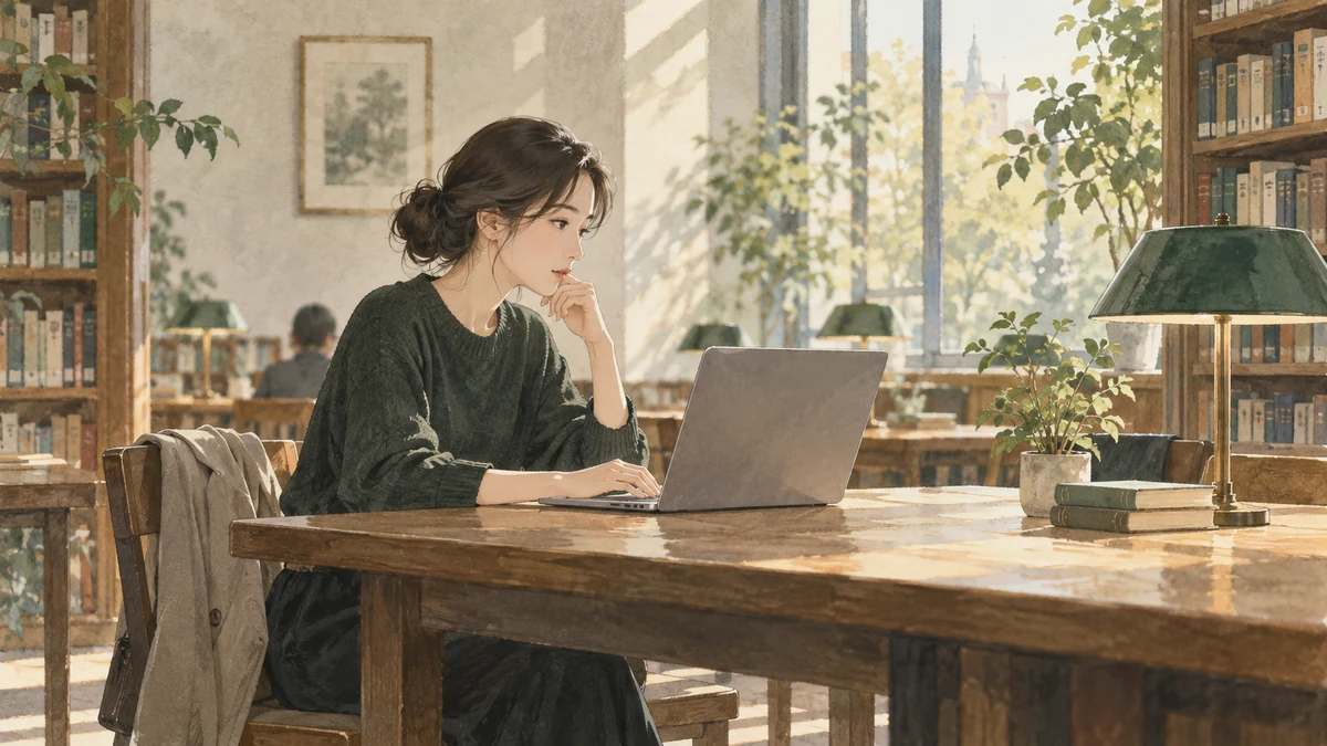 希望する働き方を調べる女性のイメージ